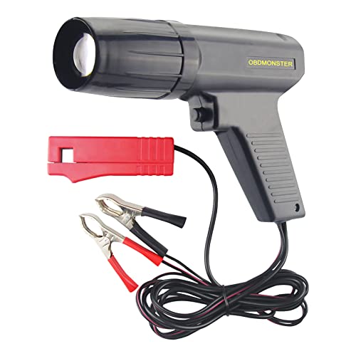 Automotive Timing Light 12V, Inductive Ignition Timing Light Gun for 2&4 Stroke Petrol Engine for Old Classical Car Motorcycle