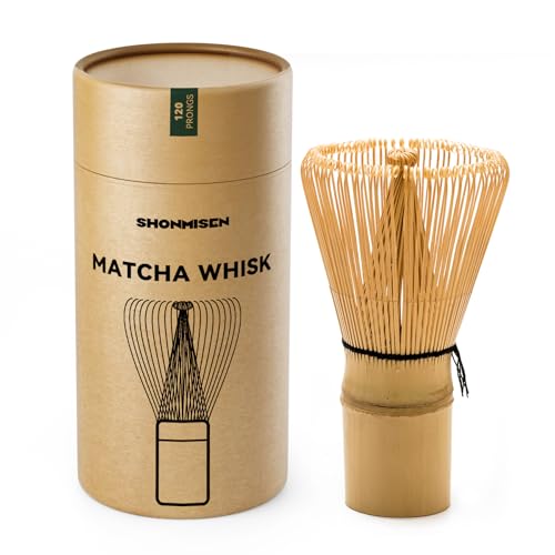 Bamboo Matcha Whisk 80/100/120 Prong, Traditional Japanese Chasen Matcha Stirrer -Authentic Japanese Bamboo Whisk For Matcha Tea (120prongs)