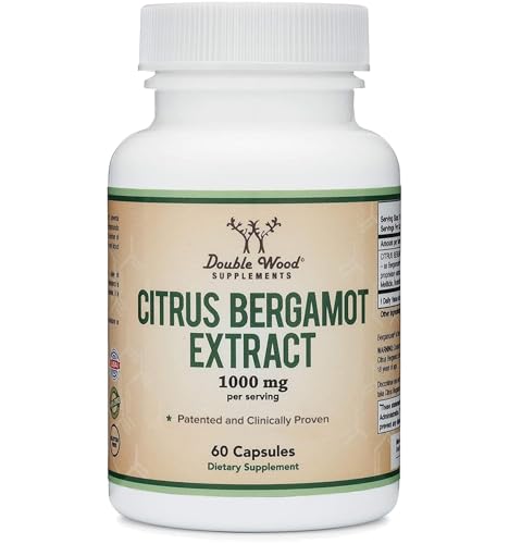 Citrus Bergamot Supplement - Only Patented, Clinically Proven Bergamot Extract - 1,000mg Servings (Sourced from Italy) (60 Capsules) by Double Wood