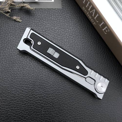 Generic Folding Pocket Knife Kit, Tactical Locking Pocket Knife, 3.15"" D2 Steel Blade, T6 Aluminium Inlay G10 Handle, Camping Folding Knife for Men Woman