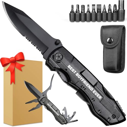 Gifts for Boyfriend, Multitool Knife"BEST BOYFRIEND EVER", Birthday Gifts for Boyfriend - Best Boyfriend Gifts, Boyfriend Christmas Gifts, Valentines Day Gifts for Boyfriend, Boyfriend Gifts