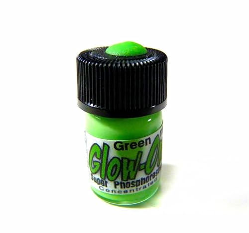 Glow-On Green Color and Green Night Glow, Gun Night Sights Paint. Small 2.3 ml vial. Concentrated, Bright, Long Lasting Luminescence.