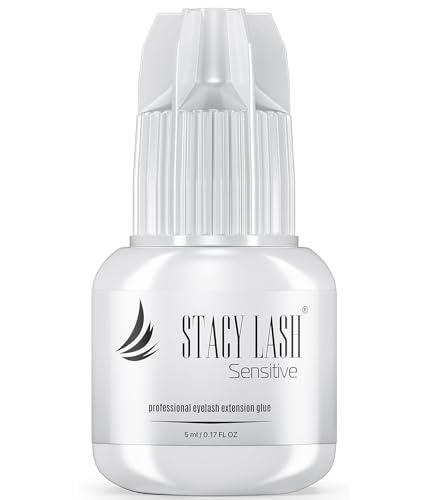 Sensitive Eyelash Extension Glue Stacy Lash 0.17fl.oz/5ml / 5-6 Sec Drying time/Retention – 4-5 Weeks/Black Adhesive/Professional Supplies