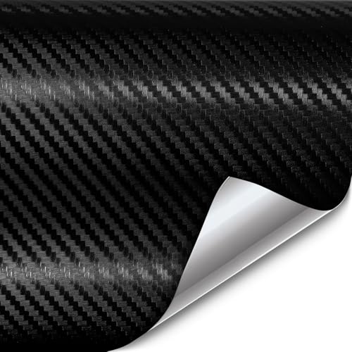 VViViD XPO Black Carbon Fiber 5ft x 1ft 8yr Car Wrap Vinyl Roll with Air Release