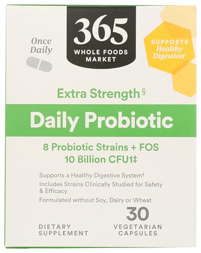 365 by Whole Foods Market, Probiotic Prebiotic Extra Strength Adult 10Bn CFU, 30 Count