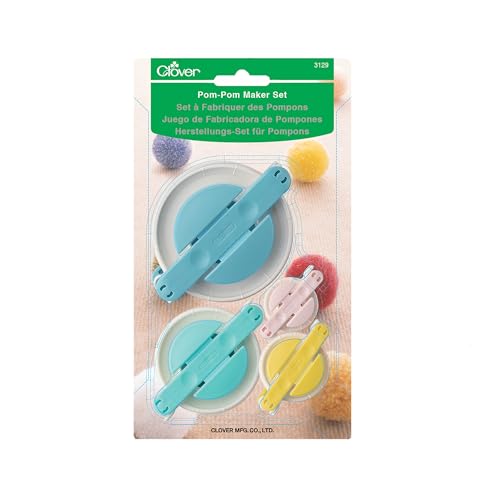 Clover Set Pom Maker, Multiple 4 Count, 8.63 x 5 x 1.38