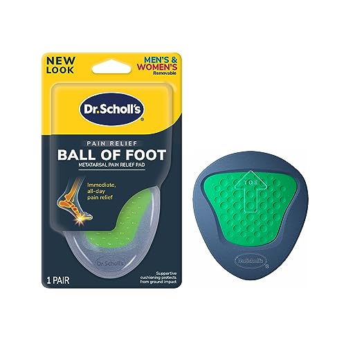 Dr. Scholl's Metatarsal Pad, Insoles for Immediate All-Day Ball of Foot Pain Relief, Lifts & Reduces Pressure, Men's and Women's, Unisex 1 Pair of Cushion Inserts