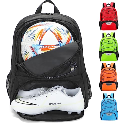 Hsmihair Youth Soccer Bag-Soccer Backpack&Backpack for Football Basketball,with Ball Compartment Separate Cleat Package