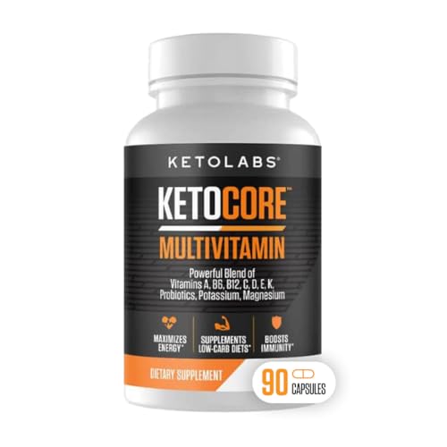 Ketocore Keto Vitamins | Keto Multivitamin for Men & Women | Keto Supplements & Carnivore Diet Supplements, Keto Friendly Multivitamin | No Keto Flu | Rich in Magnesium & Potassium | 90 Capsules