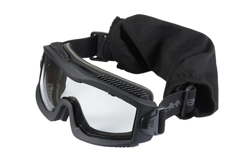 Lancer Tactical AERO Airsoft Tactical Safety Goggles -3mm Dual Pane Lens, Anti-Fog Glasses for Hunting and Cycling-One Len (Black)