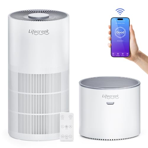 Lifecreek Air Purifier And Humidifier Combo For Large Room Up to 1084 Ft², 3-Stage Filter Humidifier and Air Purifier in One With WIFI & Remote Control - 22Db(Humidification cannot be used alone)