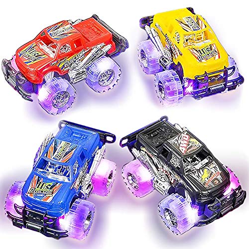 Light Up Monster Trucks for Boys and Girls, Toy Truck Set of 2, Monster Trucks for Boys 3-6 Years Old, Toddler Monster Truck Toys, Light Up Trucks, Easter Gifts for Kids