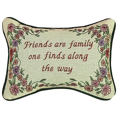 Manual 12.5 x 8.5-Inch Decorative Throw Pillow, Friends Are Family