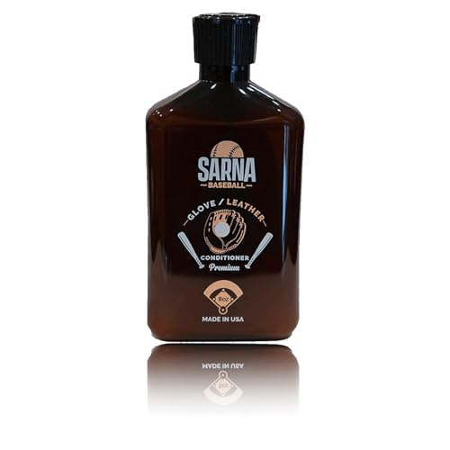 SARNA BASEBALL Glove Leather Conditioner - Use on Baseball Gloves, Softball Gloves, Baseball Accessories, Catchers Mitts, Hot Sports Equipment (8.0oz) - Made in USA