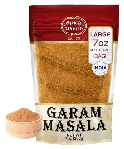 Spicy World Garam Masala Powder 7-Ounce (15 Premium Spice Blend) | Salt Free, Vegan | Indian Origin | Garam Masala Spice Powder