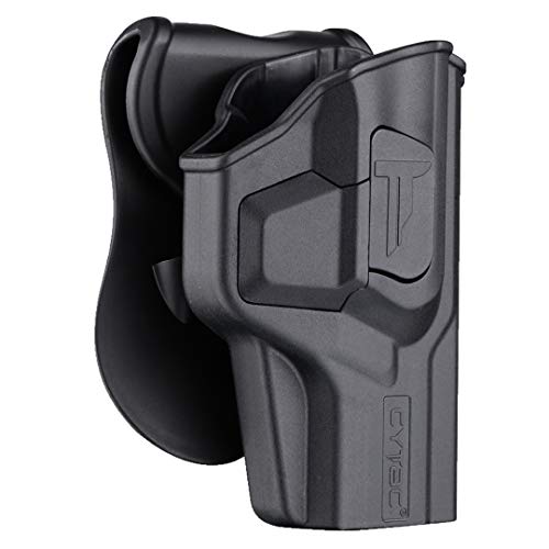 Springfield XD Compact Holsters, OWB Holster for Springfield Armory XD-9 4" / XD-40 4" / HS2000 - Index Finger Released | Adjustable Cant | Autolock | Outside Waistband Carry | Matte Finish -RH Black